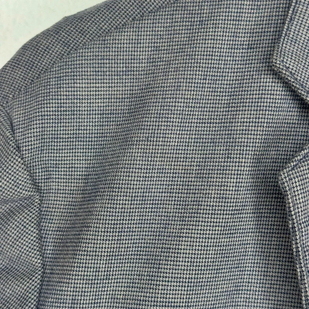 J.Crew‎ Mens Houndstooth Cotton Stretch Two Button Blazer Jacket Medium 42 Gray